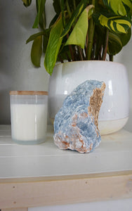 Rough Cut Self Standing Blue Calcite