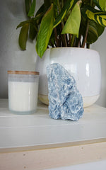 Rough Cut Self Standing Blue Calcite