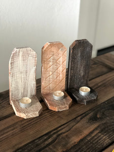 BeachWood Candle Holders